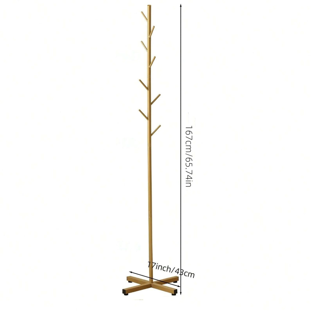Marble Household Clothes Rack – Floor-Standing Bedroom Coat Rack Hanger Storage Rack - Gold