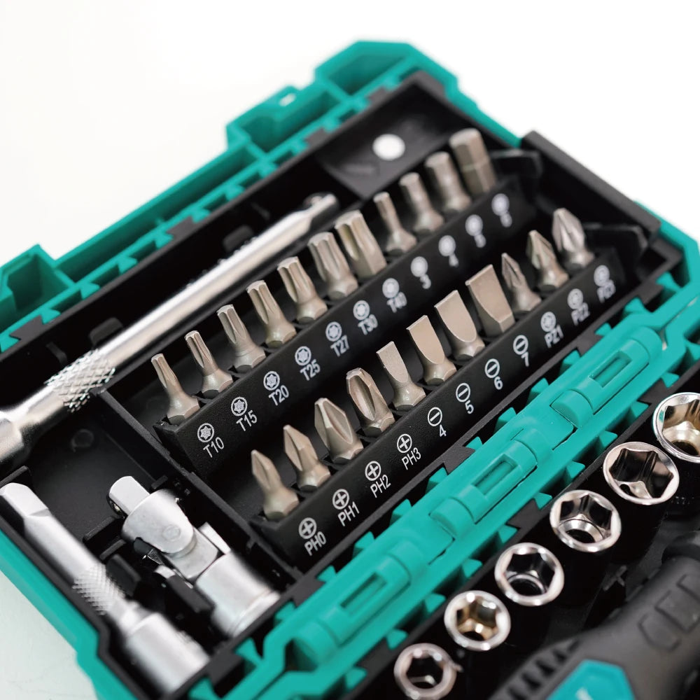 Ratchet Wrench Set 38 Piece Multi Function Heavy Duty Precision Repair Tool Kit with Storage Case