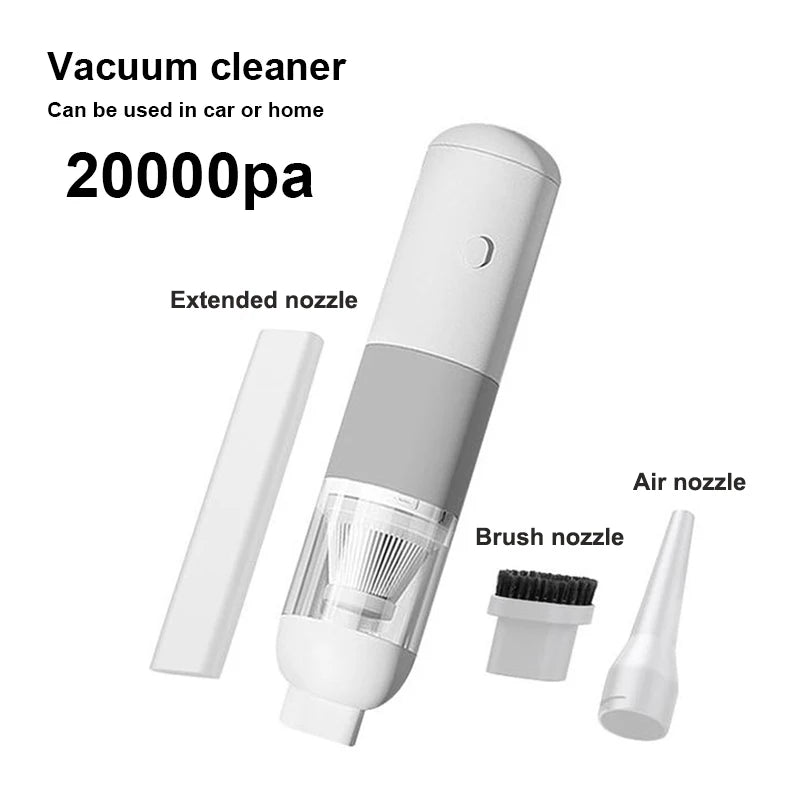 Handheld Vacuum Cleaner Cordless 20000Pa Mini Dust Cleaner 3 in 1 120W White