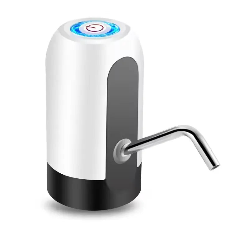 Water Bottle Pump USB Rechargeable Automatic Drinking Water Dispenser Portable One Touch – White