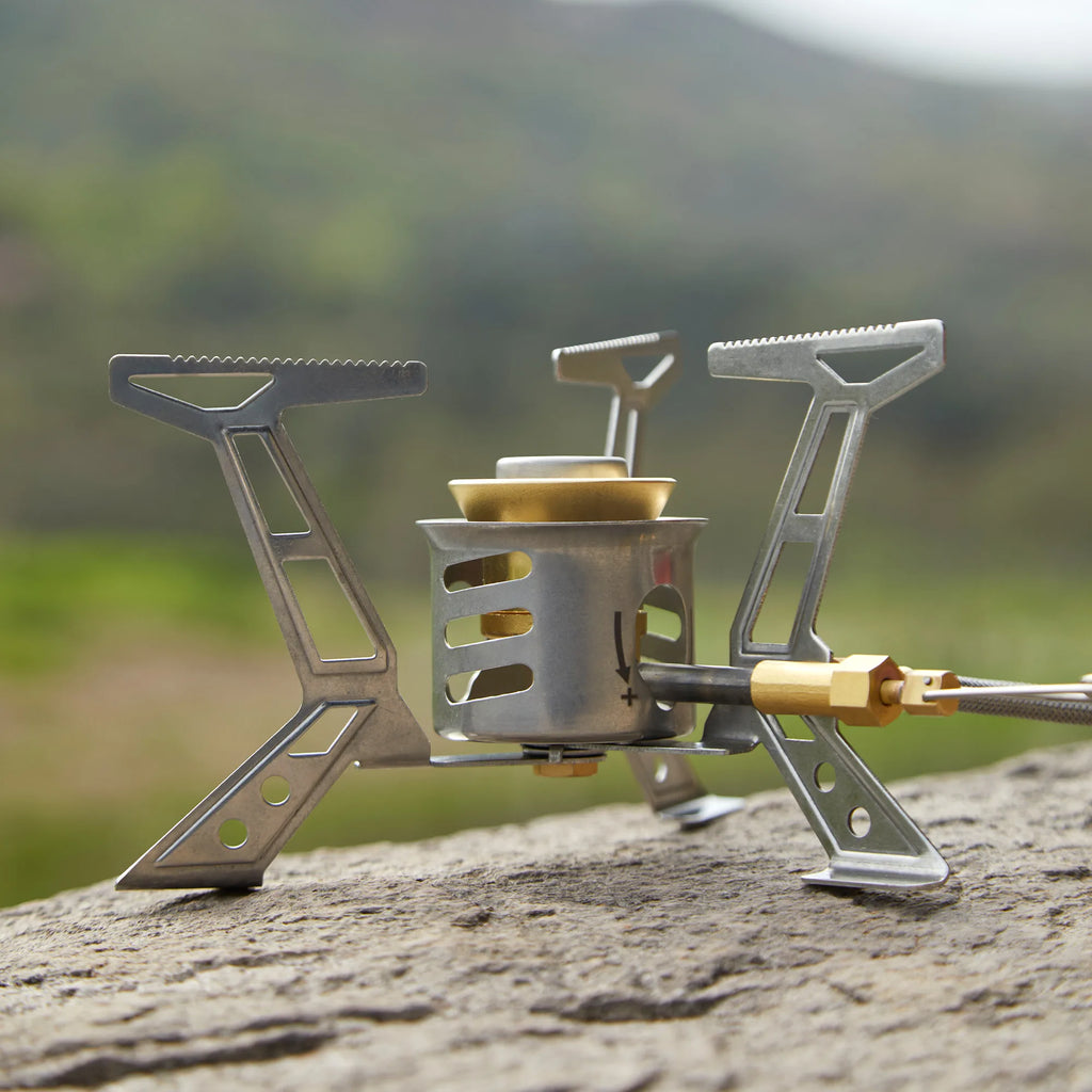 Camping Stove 350mL Multi Fuel Silent Burner Portable Outdoor Cooker