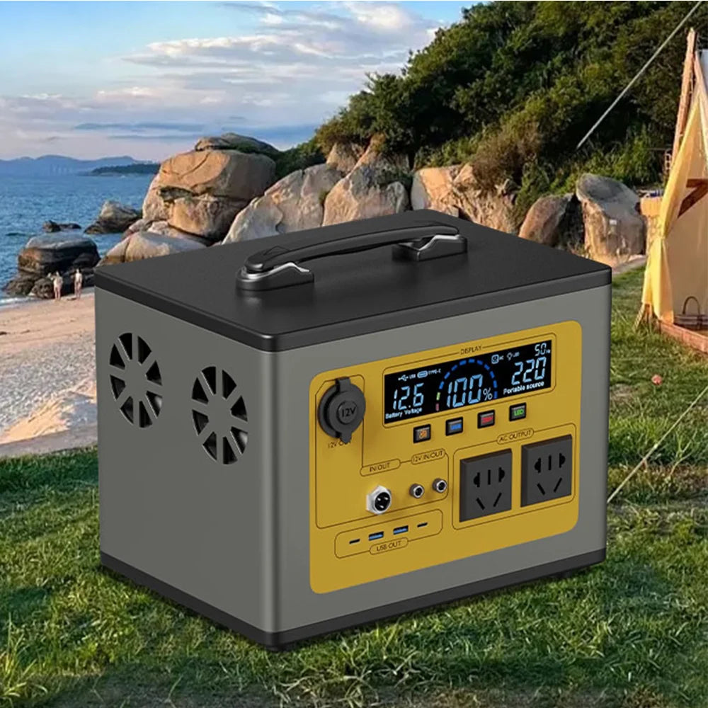 Portable Power Station 1800Wh Solar Generator Pure Sine Wave Backup Battery 220V