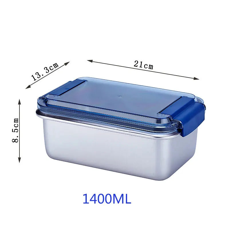 1400ml 316 Stainless Steel Lunch Box Leakproof Food Storage Container with Airtight Lid