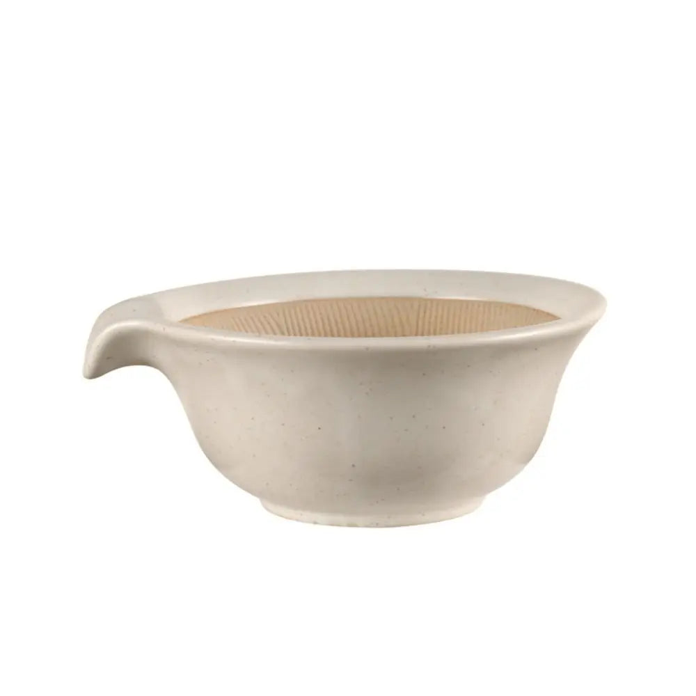 Ceramic Mortar and Pestle Set Spice Herb Garlic Grinder Bowl Kitchen Food Preparation Tool – White