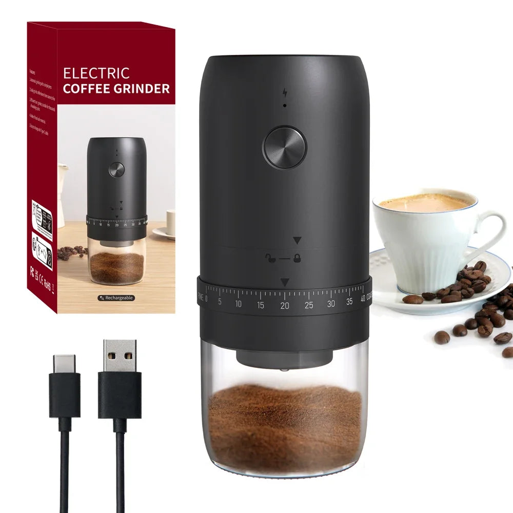 Coffee Grinder Wireless Portable Electric Burr Grinder 40 Adjustable Settings Rechargeable