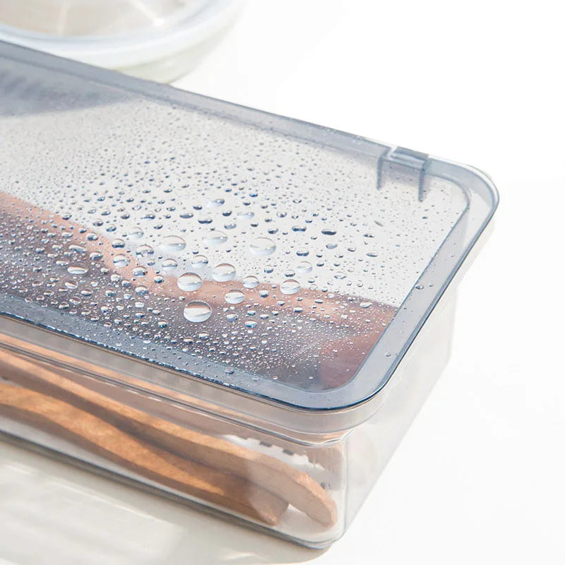 Tableware Storage Box 27cm Plastic Chopstick Holder With Lid And Drainage Tray – Brown