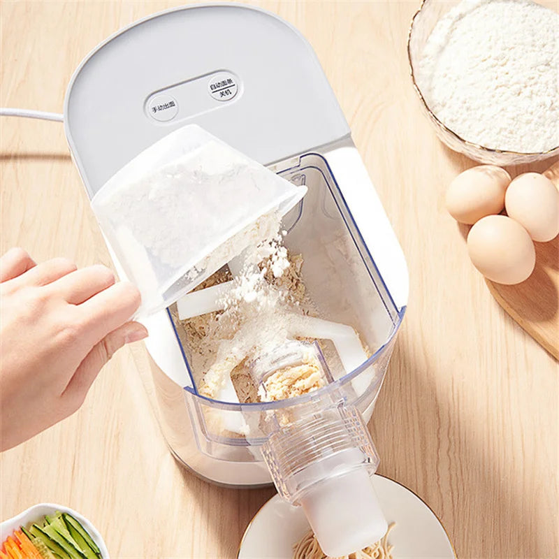 Pasta Maker Electric Noodle Machine 13 Molds Automatic Dough Mixer 200W – White