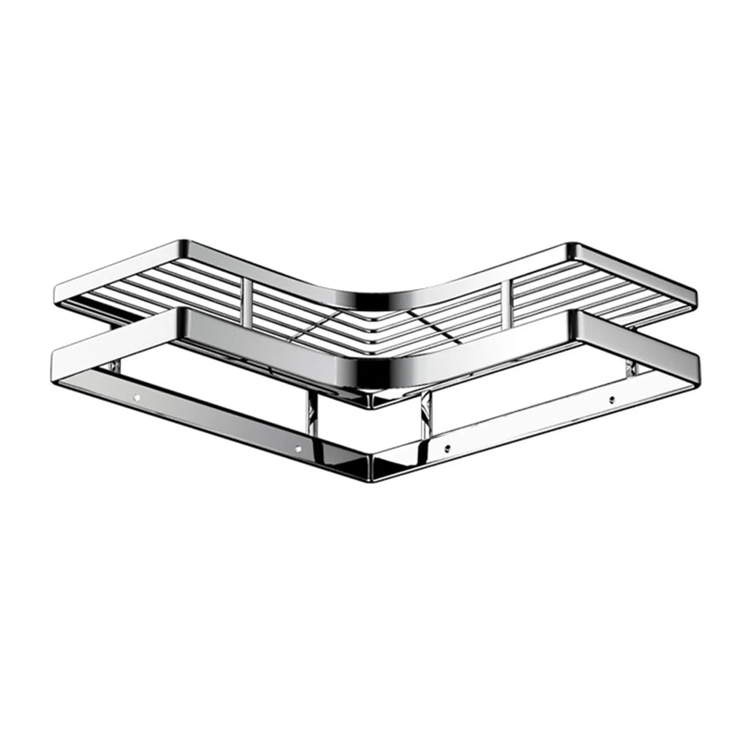 Shower Caddy Shelf Heavy Duty Stainless Steel Corner Organizer Adhesive No Drilling Bathroom Storage