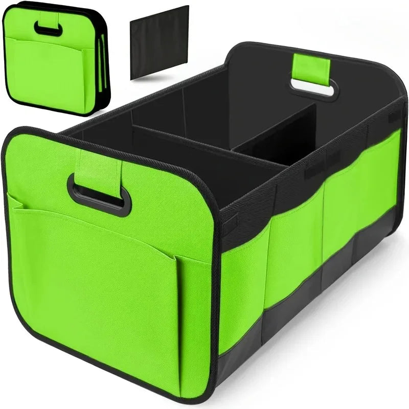 Collapsible Car Trunk Storage Organizer 60cm 3 Compartment Oxford Fabric SUV - Black
