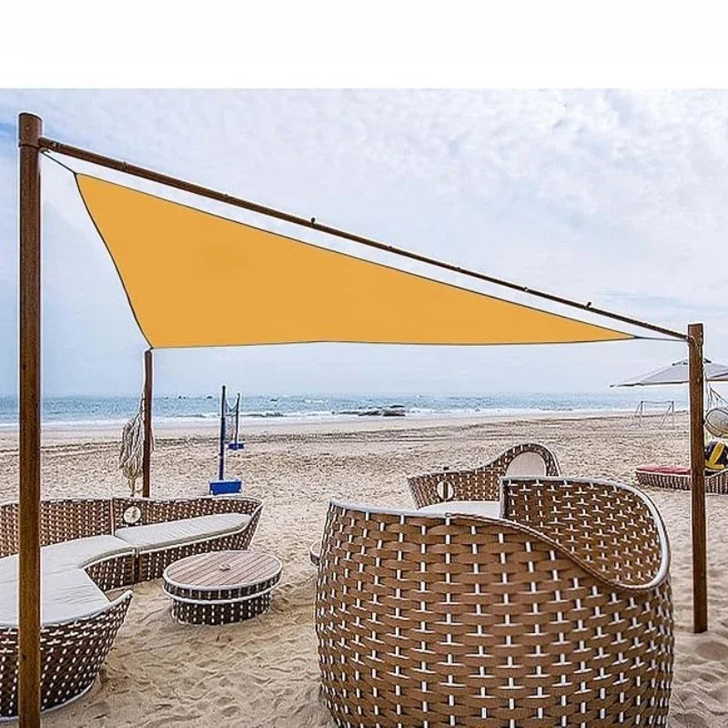 Sun Shade Sail 3x3x3m Triangle Waterproof Canopy for Outdoor Camping - Orange