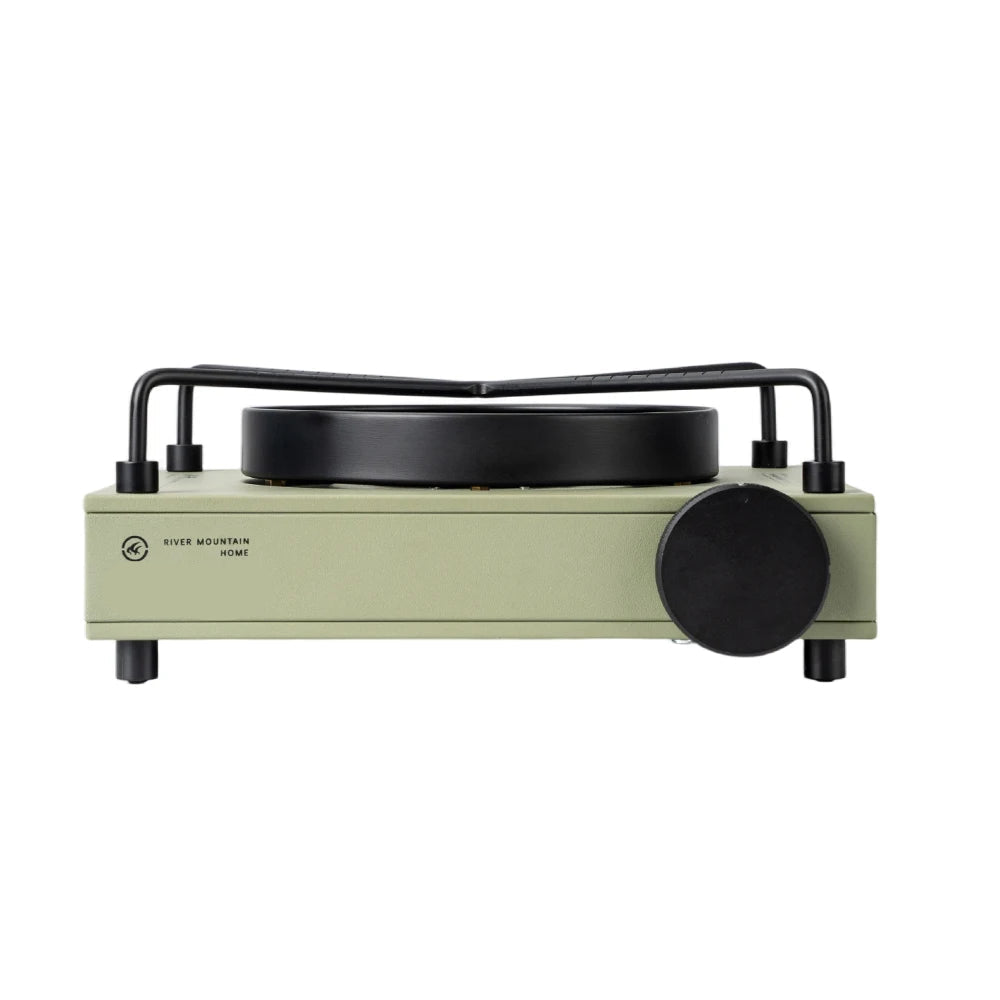 Camping Gas Stove 7100W Remote Butane Burner with Piezo Ignition – Green