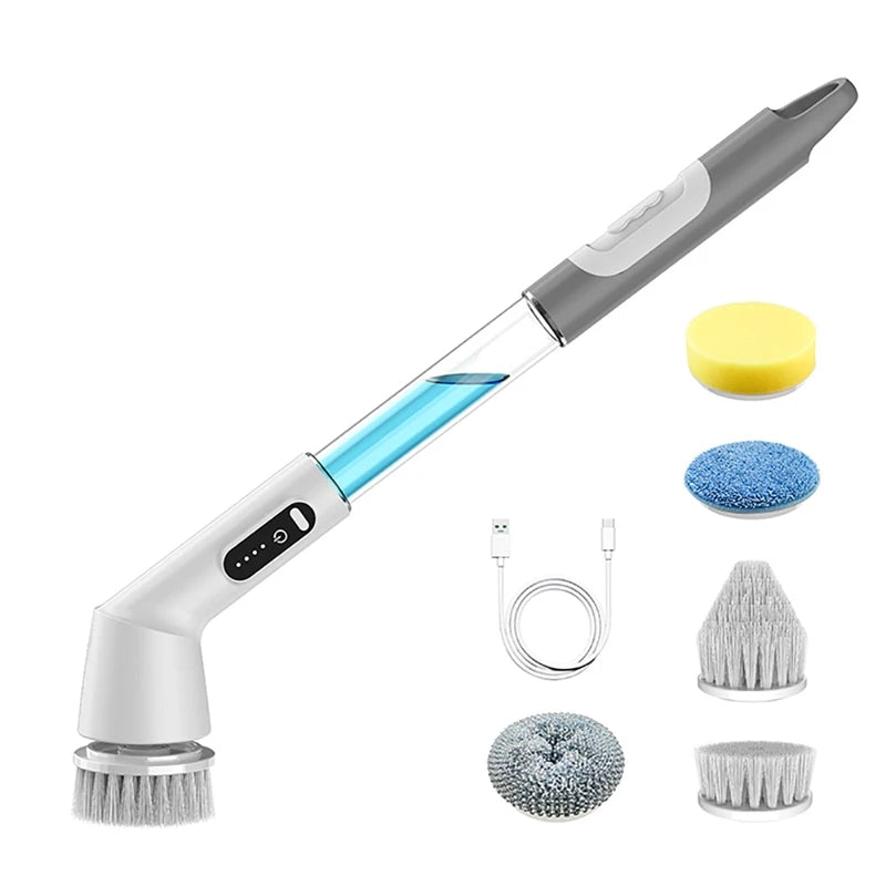 Cleaning Brush 220V Waterproof Handheld Electric Scrubber Floor and Tile Cleaning Tool