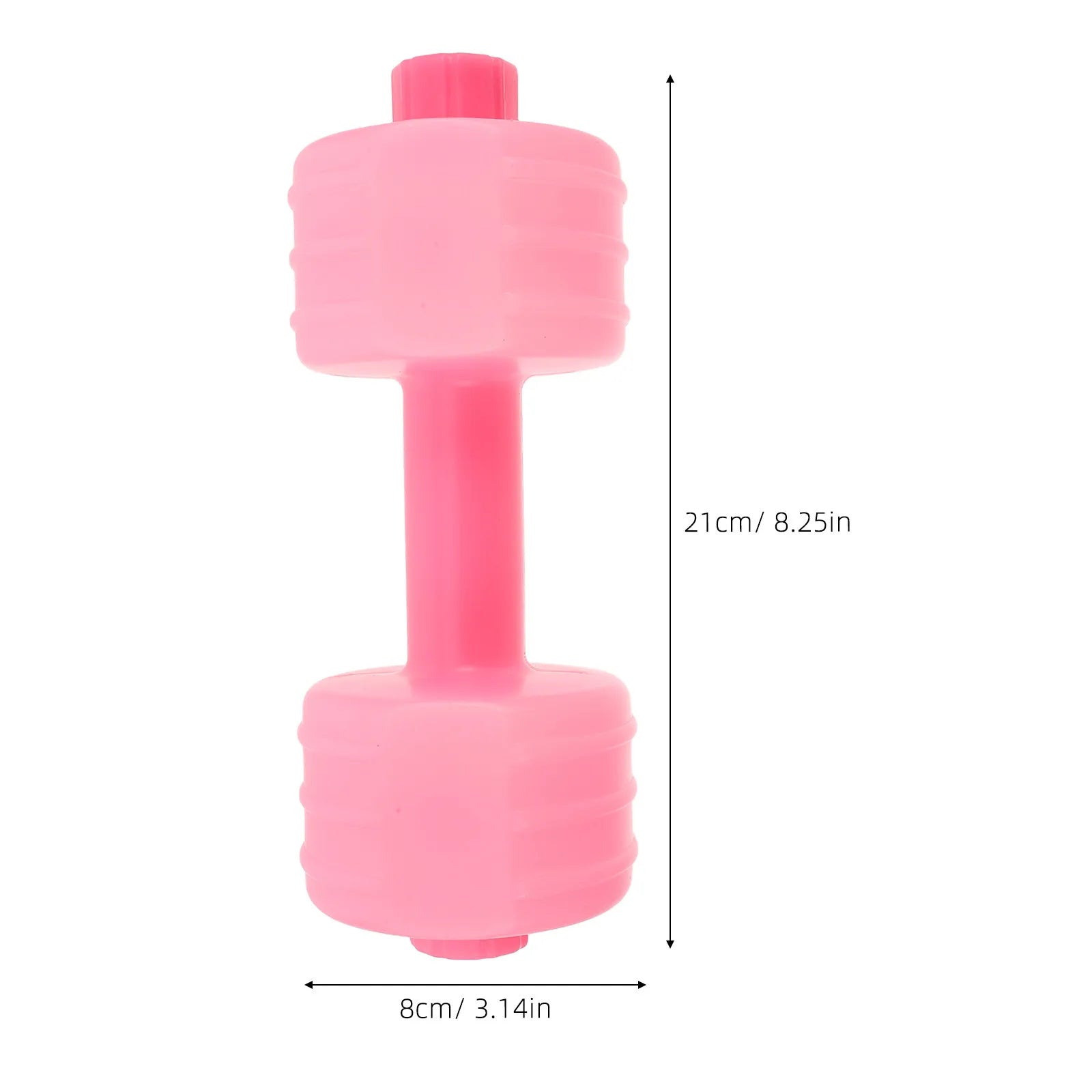 Dumbbell Water Bottles 2 Pack Portable Plastic Adjustable Weight Fitness Bottle Set - Pink
