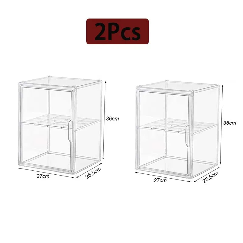 Acrylic Storage Display Box – XL Clear Stackable Organizer with Door - XL