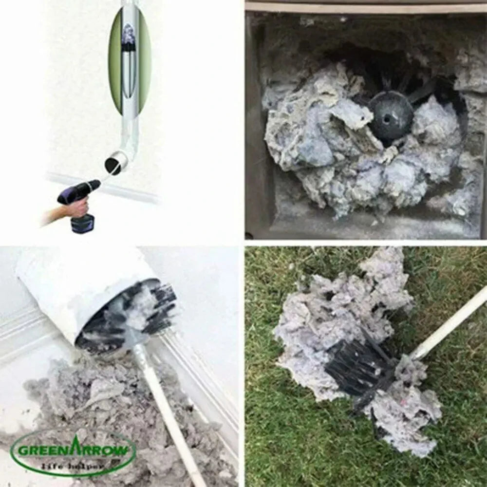 Chimney Cleaning Brush Flexible Dryer Vent Cleaner Extendable Rod Tool - 18 Pcs Flexible Extension Rods