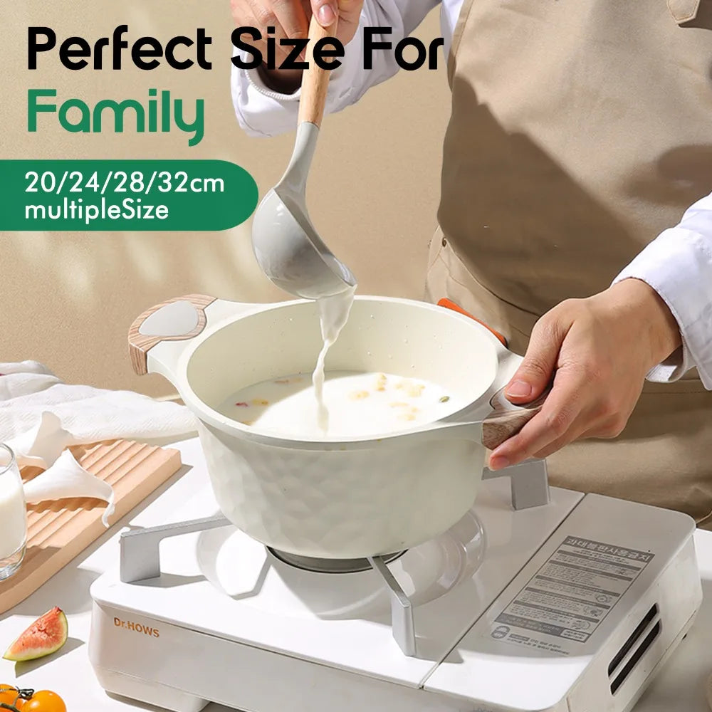 10-Piece Nonstick Pots and Pans Set with Pan Protectors – White