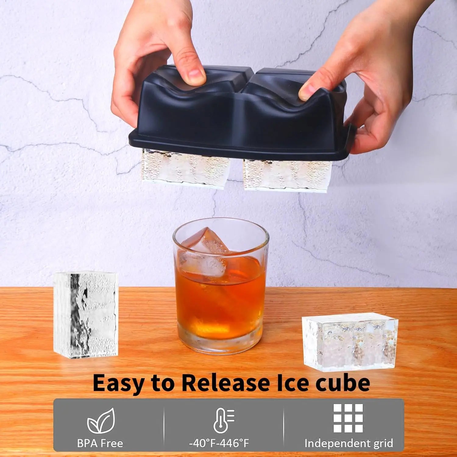 Food Freezer Tray 4 Grid Silicone Storage Container with Lid Reusable Meal Portion Organiser - Green