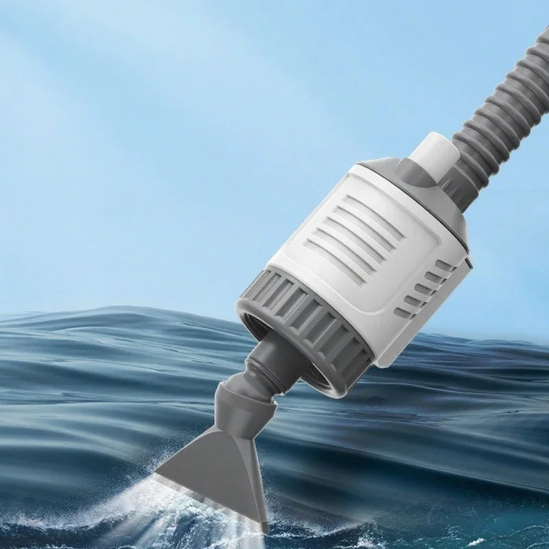 Aquarium Water Change Pump 30W Electric Fish Tank Cleaner 2000L per Hour Gray