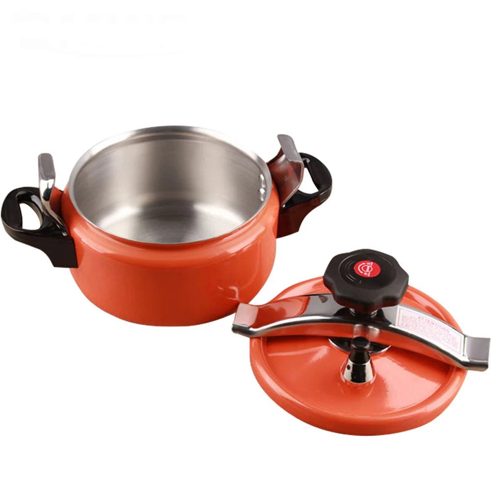 Mini Pressure Cooker 3L Aluminum Alloy Soup Pot for Gas and Induction Cooker – Silver