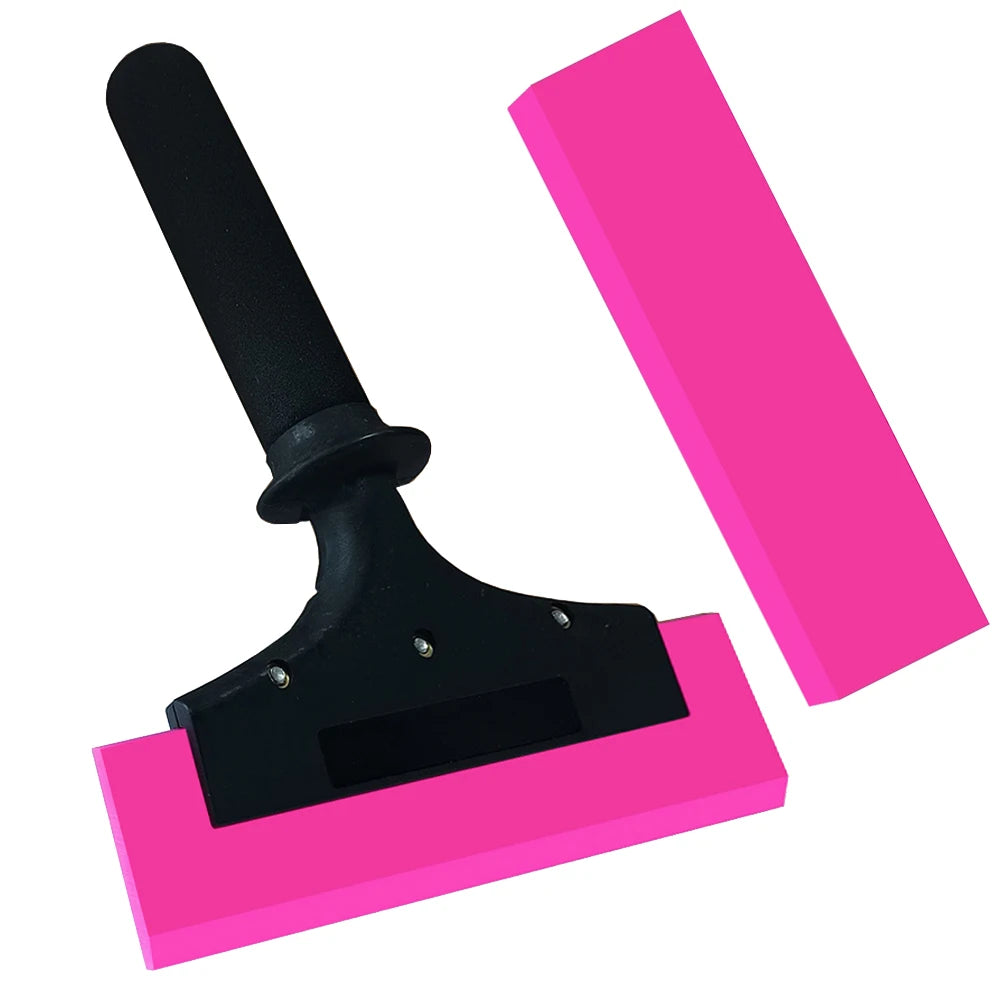 Portable Heavy Duty Window Cleaning Squeegee Nylon Handle 8 Inch Rubber Blade Water Scraper Tool