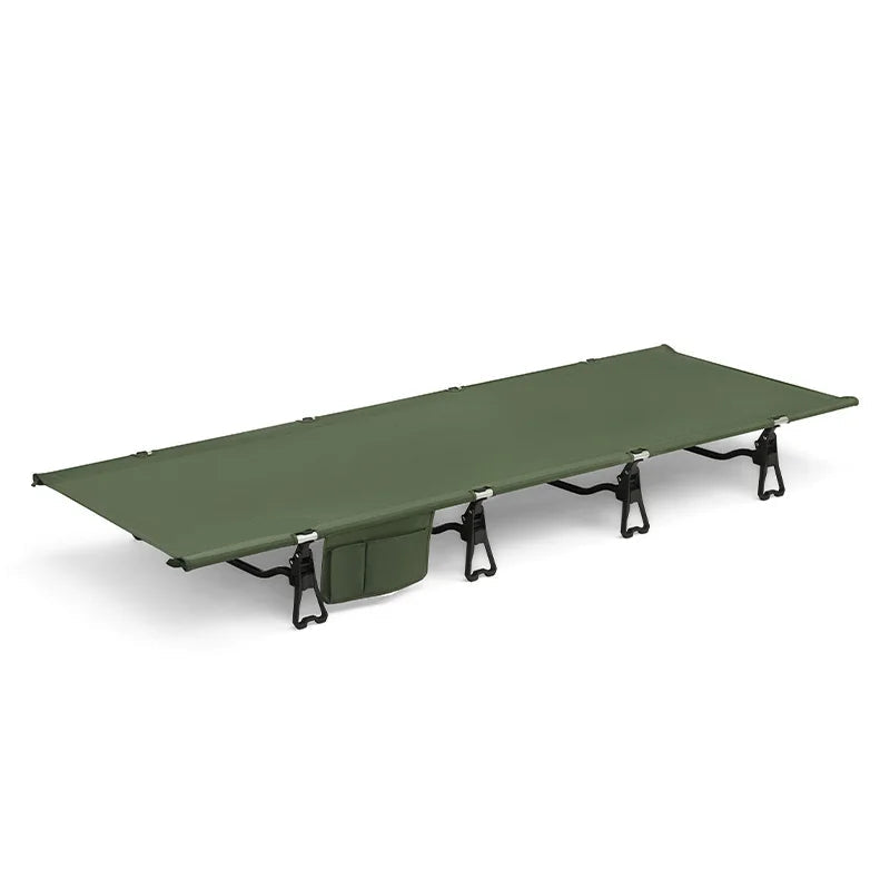 Camping Cot Foldable Ultralight Aluminum Alloy Outdoor Sleeping Bed - Green