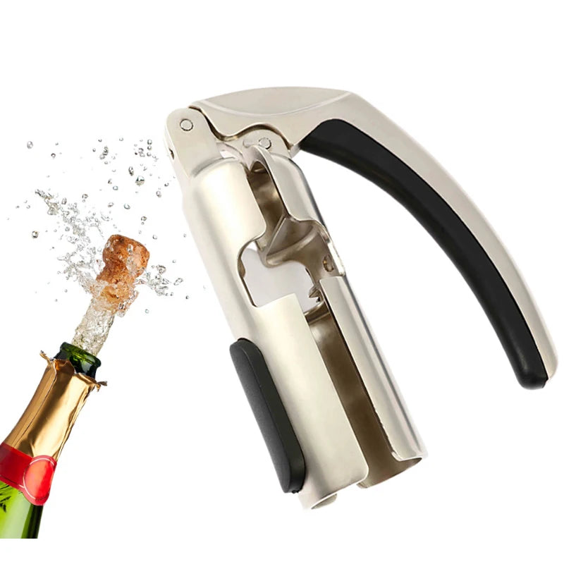 Wine Bottle Opener 140mm Lever Action Aluminium Alloy Cork Puller Ergonomic Handle Champagne Bottle Opener