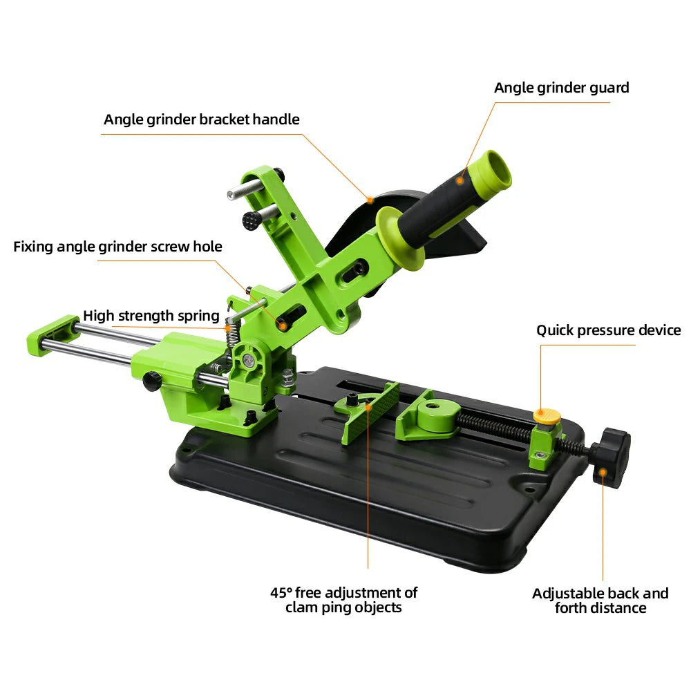 Angle Grinder Stand Holder Adjustable Cutting Support for 100mm and 125mm Grinders