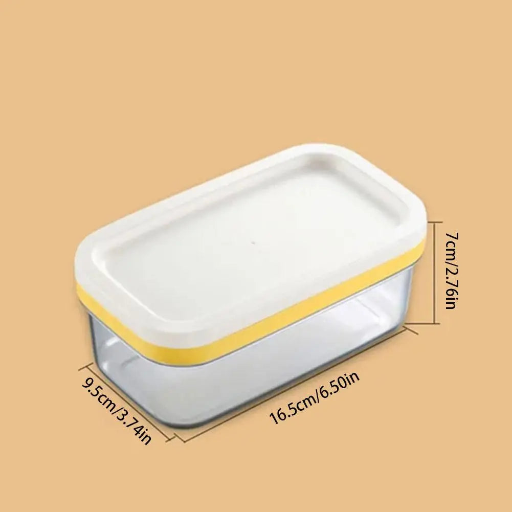 Butter Storage Container with Cutter 200g Cheese Keeper Food Storage Box for Refrigerator – Yellow