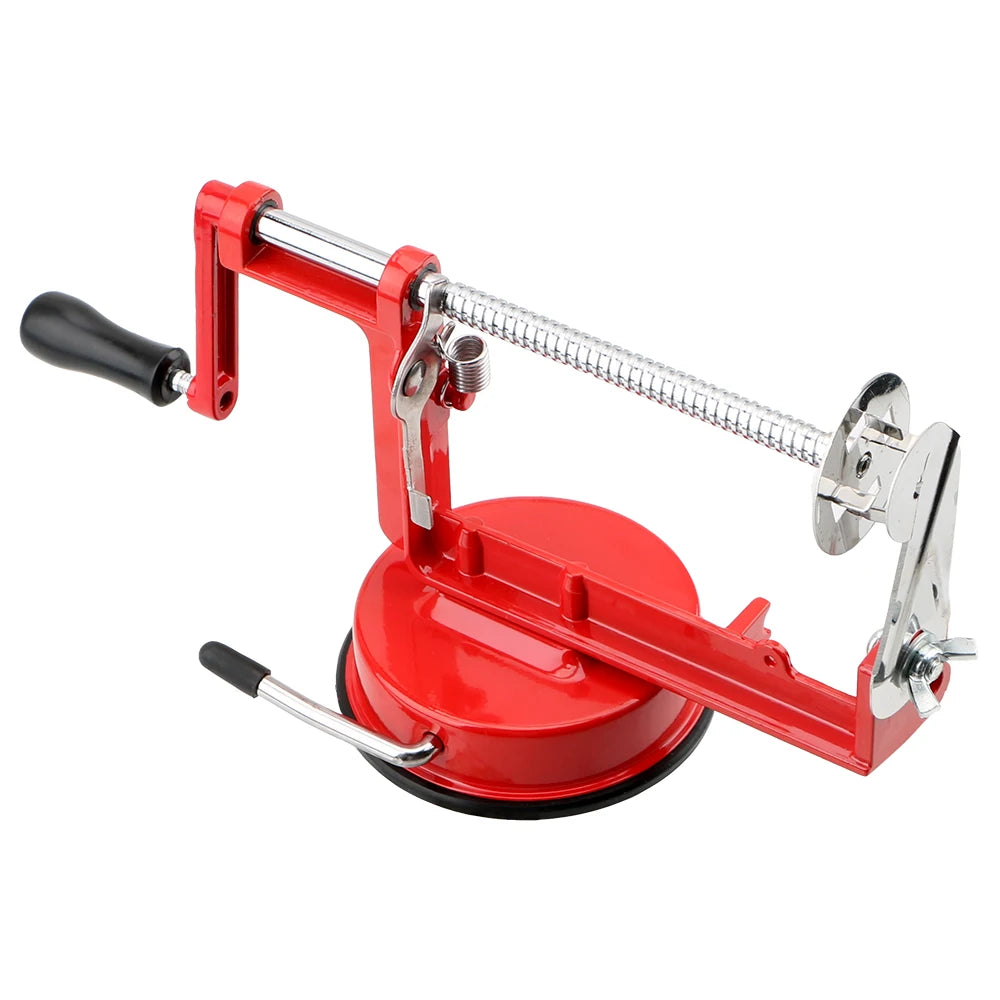 Potato Spiral Slicer 24cm Stainless Steel Manual Vegetable Twister French Fry Cutter with Suction Base