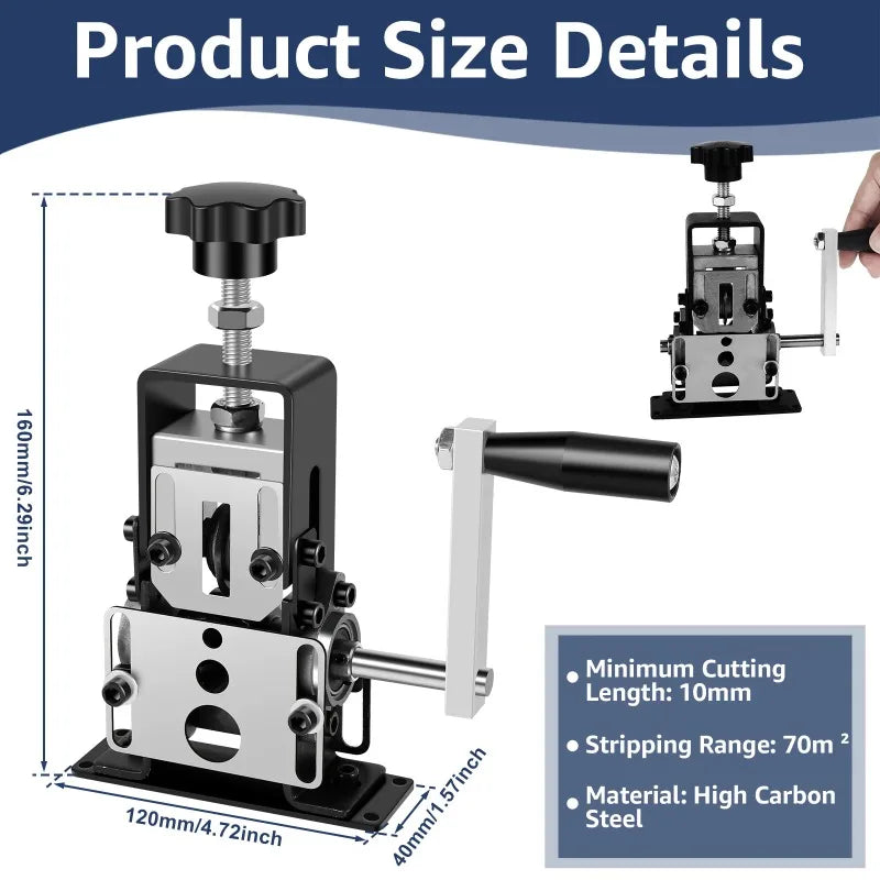 Manual Wire Stripping Tool Portable Electric Drill Powered Copper Wire Peeler