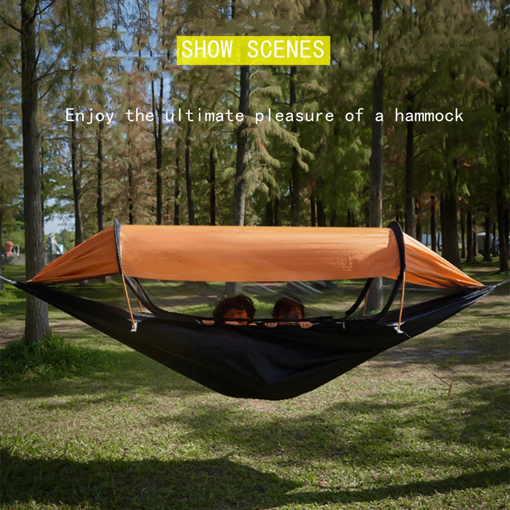 Camping Hammock with Mosquito Net Portable Outdoor Hanging Hammock - Purple