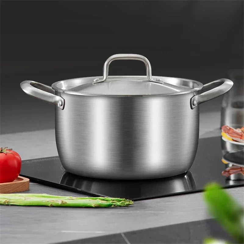 Soup Pot 28cm 316 Stainless Steel Deep Cooking Stock Pot with Lid