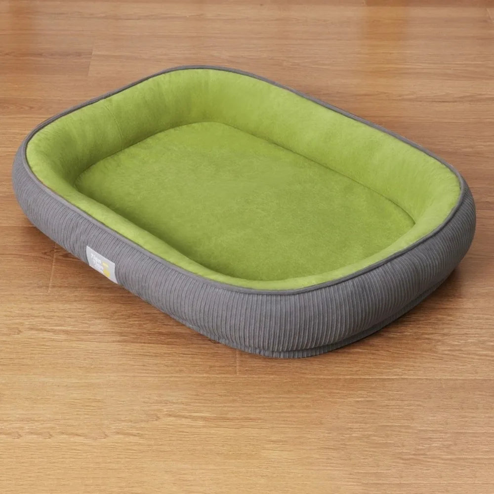 Pet Cushion Raised Thickened Pet Bed Removable Washable Warm Sleeping Pad for Dogs and Cats – Green