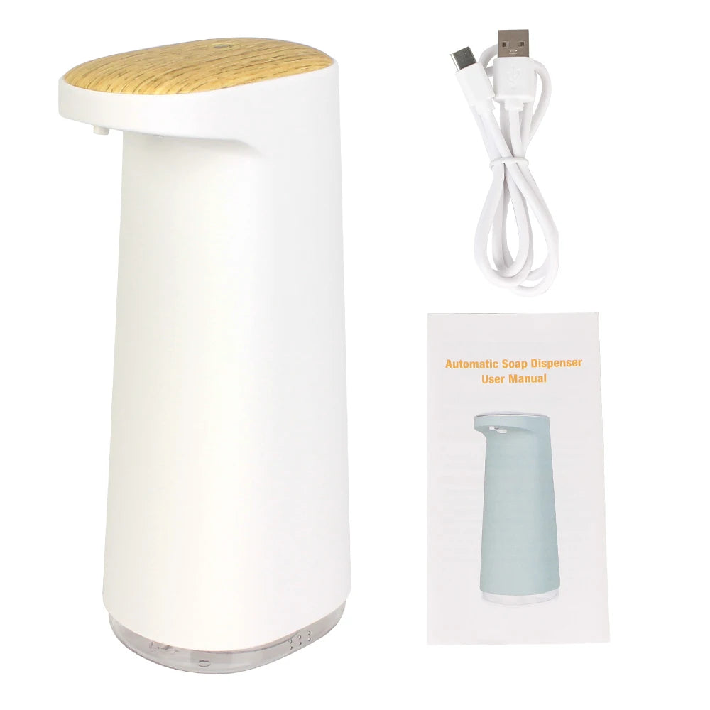 450ml Automatic Foaming Soap Dispenser USB Rechargeable Touchless Sensor Hand Soap Dispenser – White