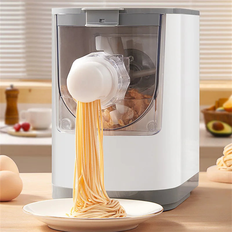 Pasta Maker Electric Noodle Machine 13 Molds Automatic Dough Mixer 200W – White