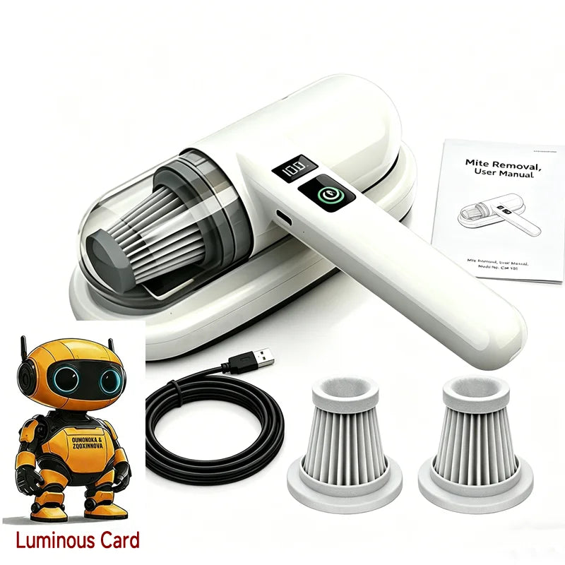 Bedding Cleaner 15000Pa Cordless Handheld Deep Fabric Cleaning Device 55000RPM Rechargeable Unit