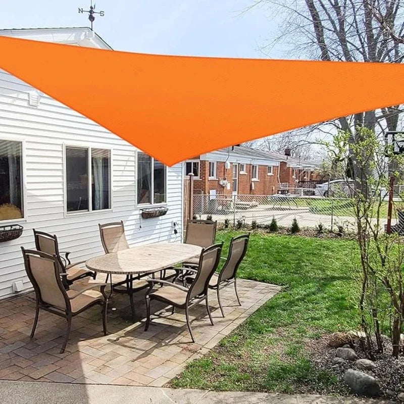Sun Shade Sail 3x3x3m Triangle Waterproof Canopy for Outdoor Camping - Orange