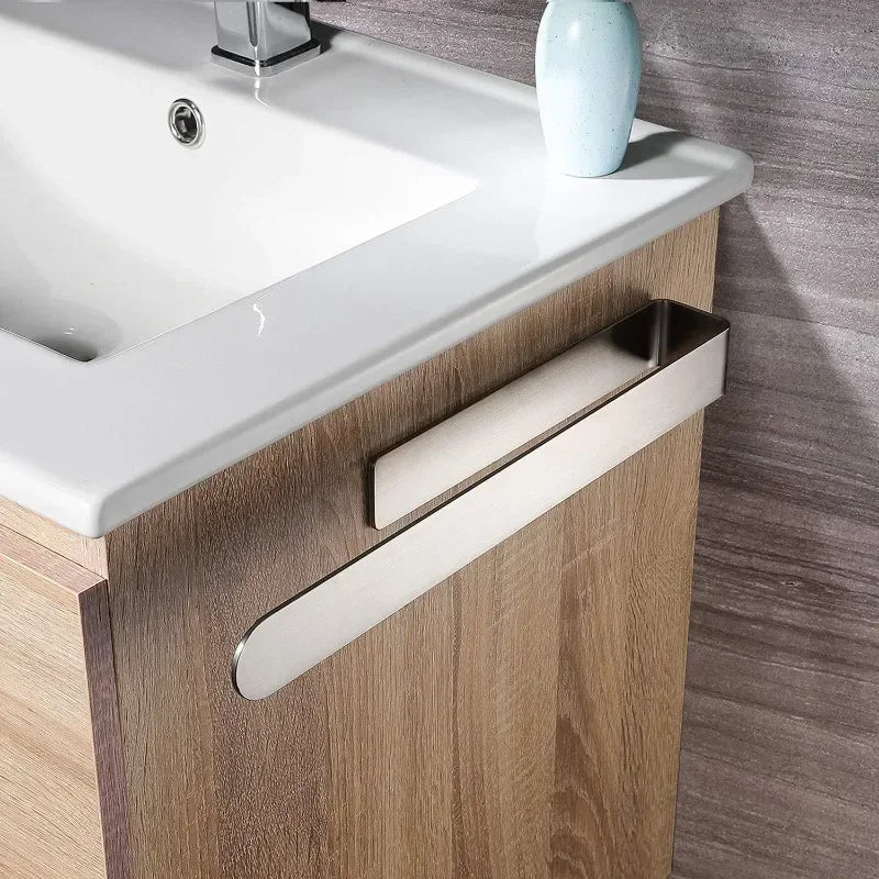 Self Adhesive Stainless Steel Towel Rack 37cm Wall Mounted Hand Towel Holder – Silver