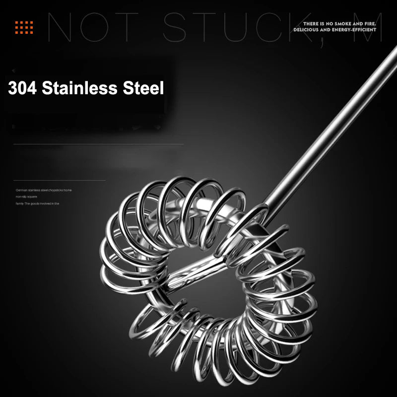 Electric Milk Frother 400ml Portable Handheld Coffee Stirrer Stainless Steel - Black