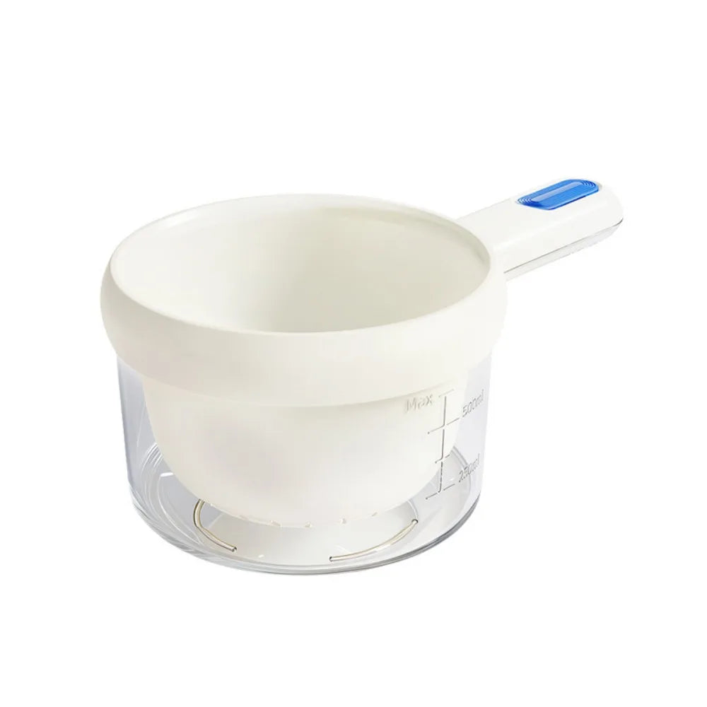 Double Layer Drain Basket 22cm Fruit Vegetable Washer With Water Catching Container - White