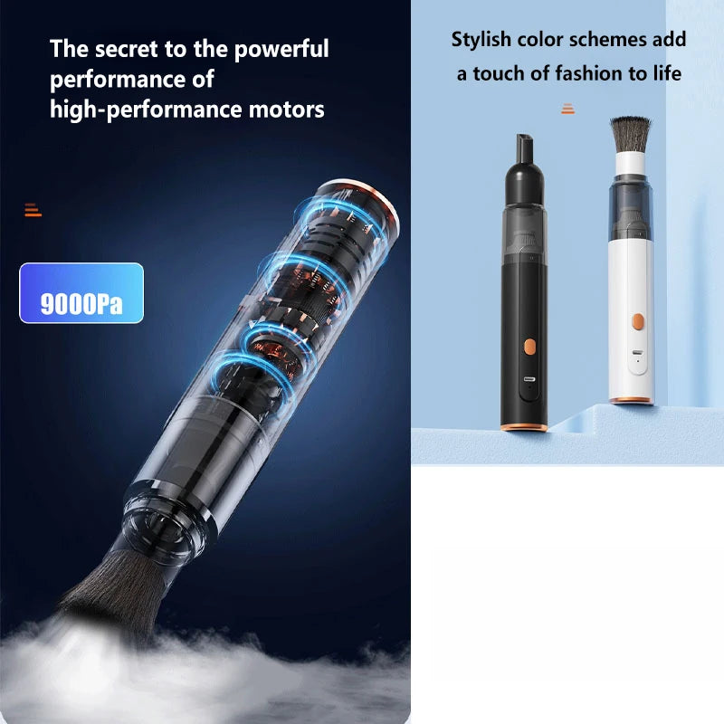Vacuum Cleaner 1200Pa Cordless Handheld 3 in 1 Suction Blow Water Absorption Cleaner - Black