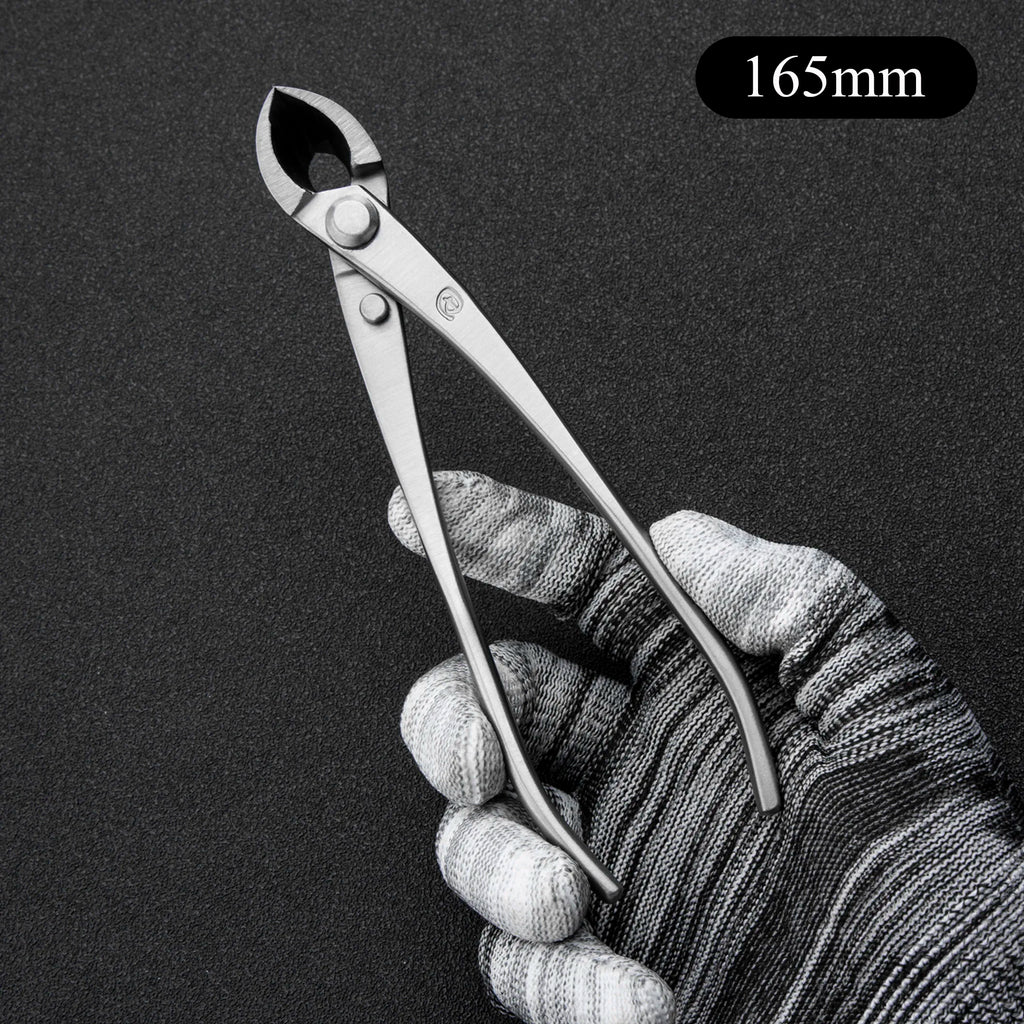 Standard Grade Straight Edge Branch Cutter – 165mm 3Cr13 Alloy Steel Bonsai Tool with Anti-Slip Grip
