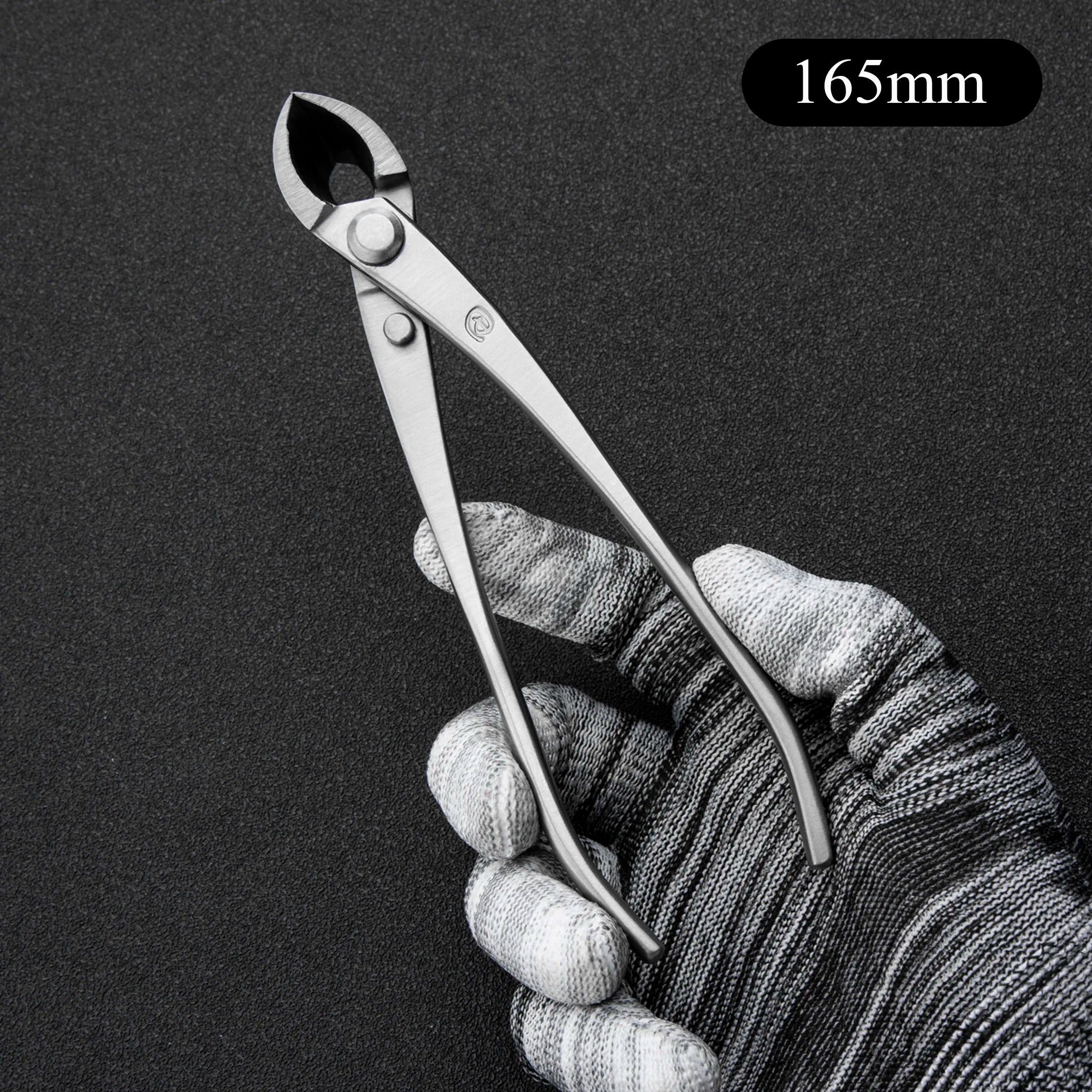 Standard Grade Straight Edge Branch Cutter – 165mm 3Cr13 Alloy Steel Bonsai Tool with Anti-Slip Grip