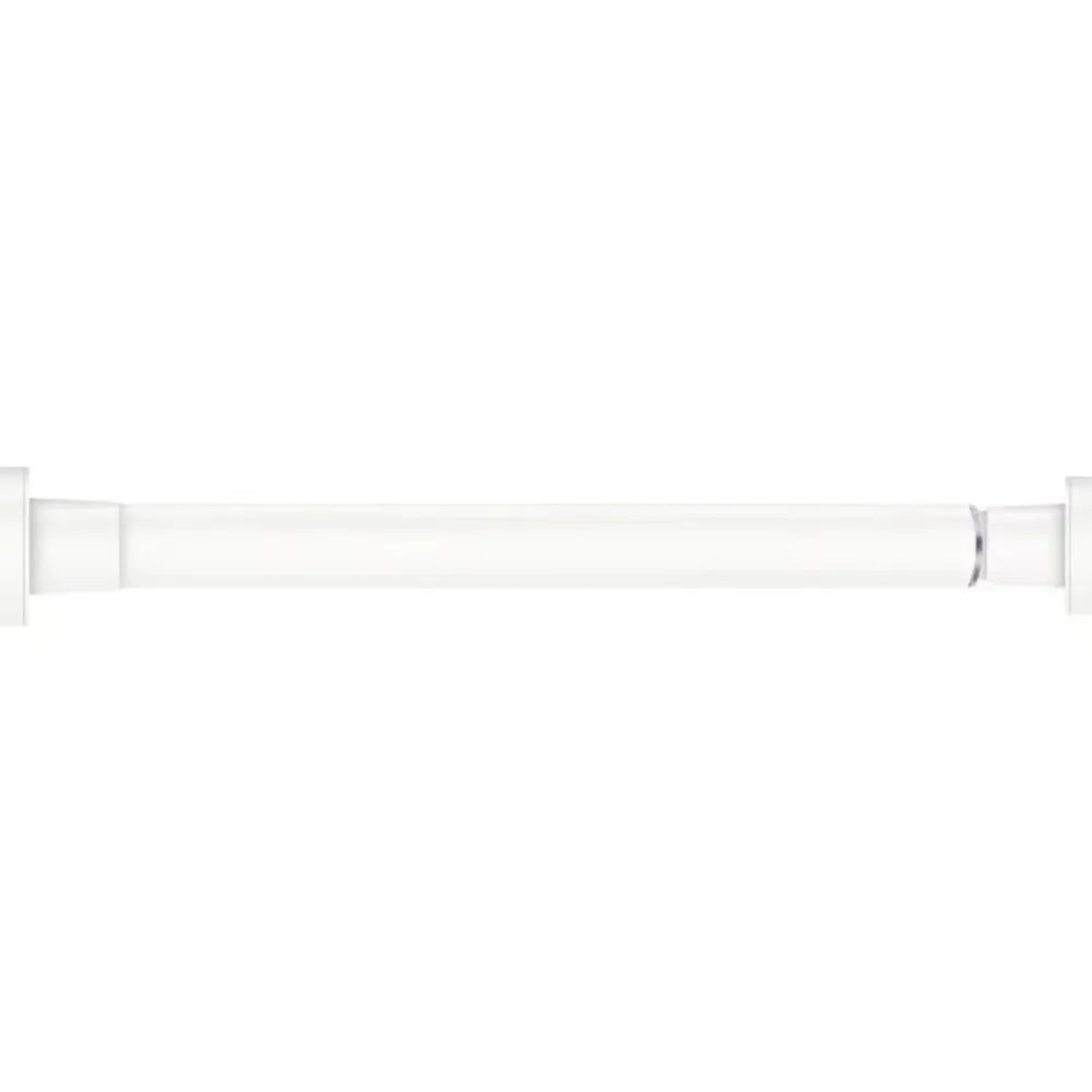 50–80cm Adjustable No-Drill Curtain Shower Rod Clothes Drying Rack – White