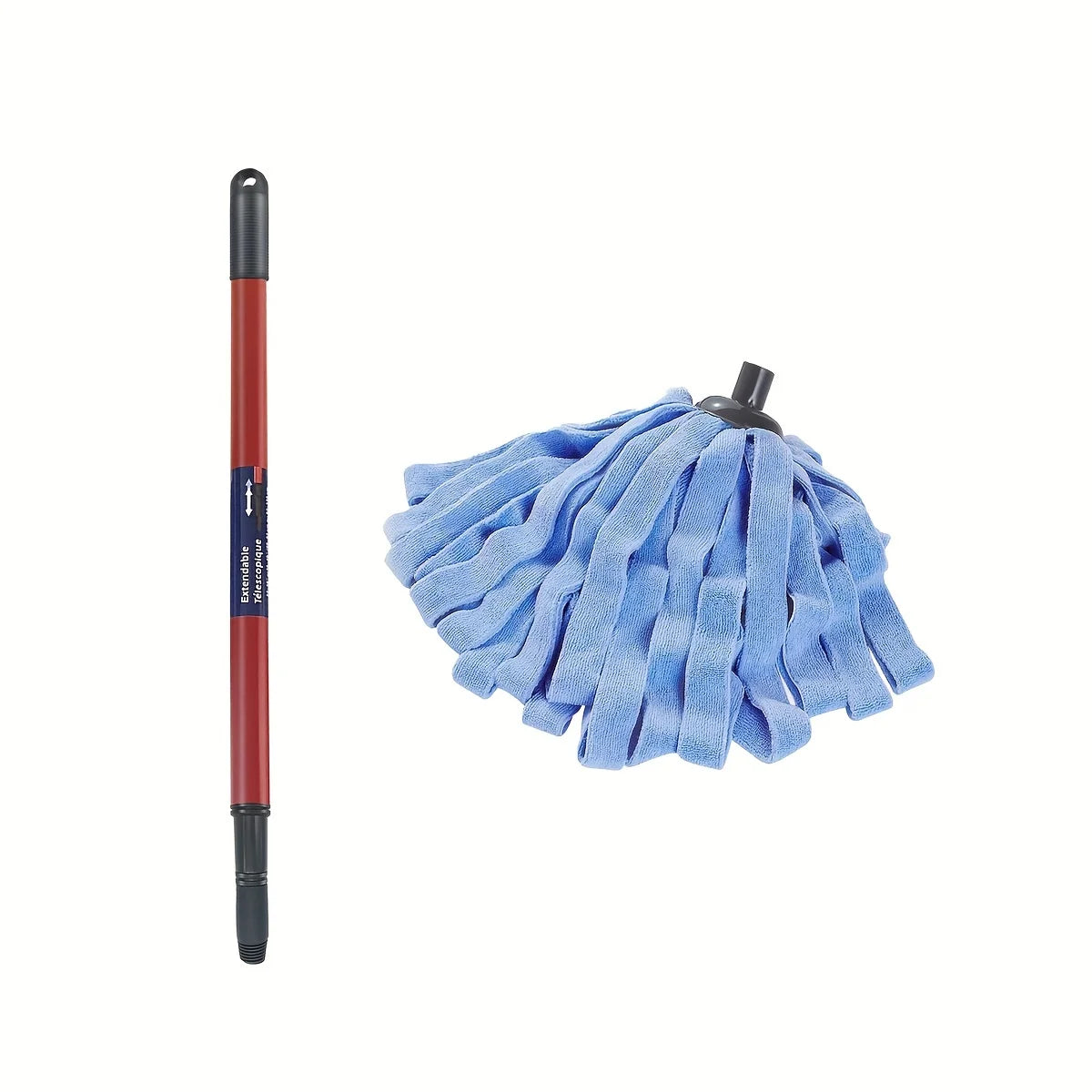 Microfiber Mop with 49 Inch Handle Commercial Floor Cleaning Mop with Refill Head Blue