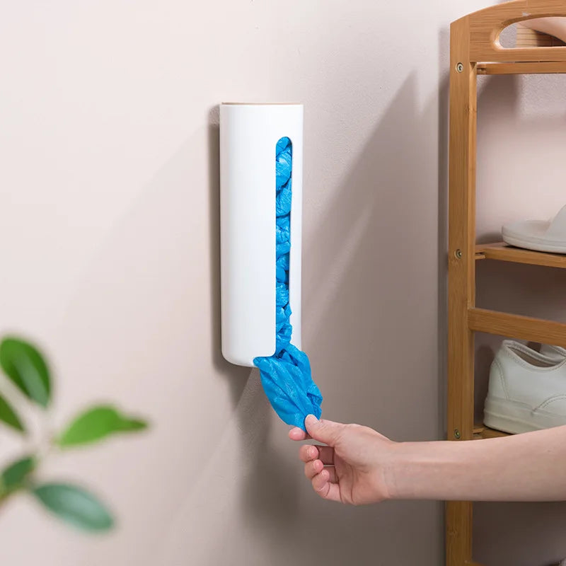 Cotton Pad Holder Wall Mounted Covered Dispenser Storage Container Organiser