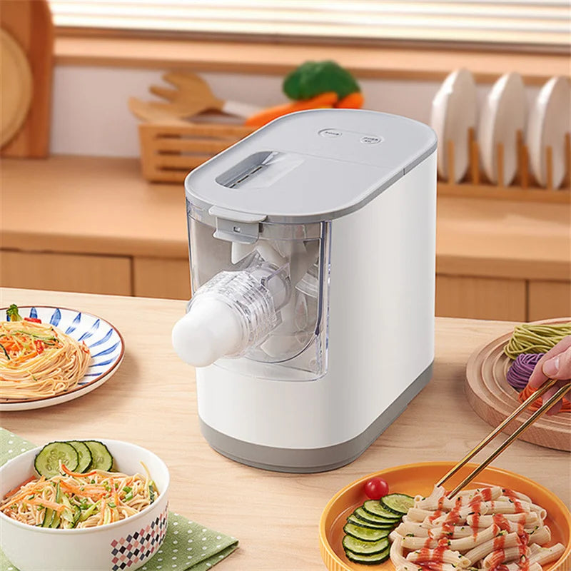 Pasta Maker Electric Noodle Machine 13 Molds Automatic Dough Mixer 200W – White