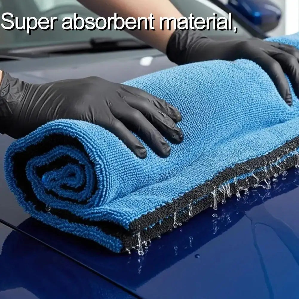 Microfiber Drying Towel 60x120cm 1400GSM Double Sided High Absorbent Cloth - Blue 60cm x 120cm