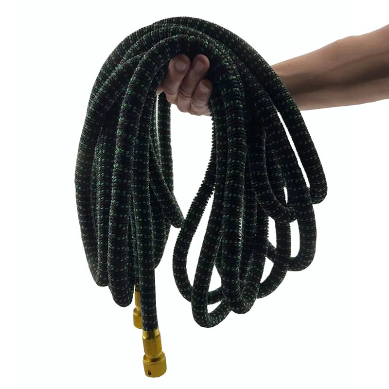 Expandable Magic Hose 30 meters – High-Pressure Car Wash & Home Garden Watering Pipe, Flexible, Anti-Abrasion, Rewindable - Black & Green