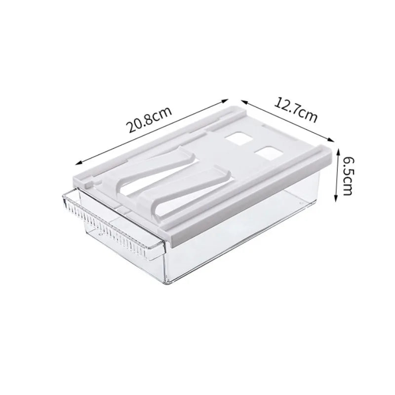 Small Pull-Out Refrigerator Organizer Drawer Clear Fridge Storage Bin